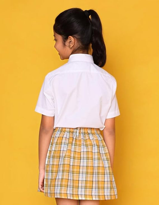 Nusyl Girl's White School Uniform